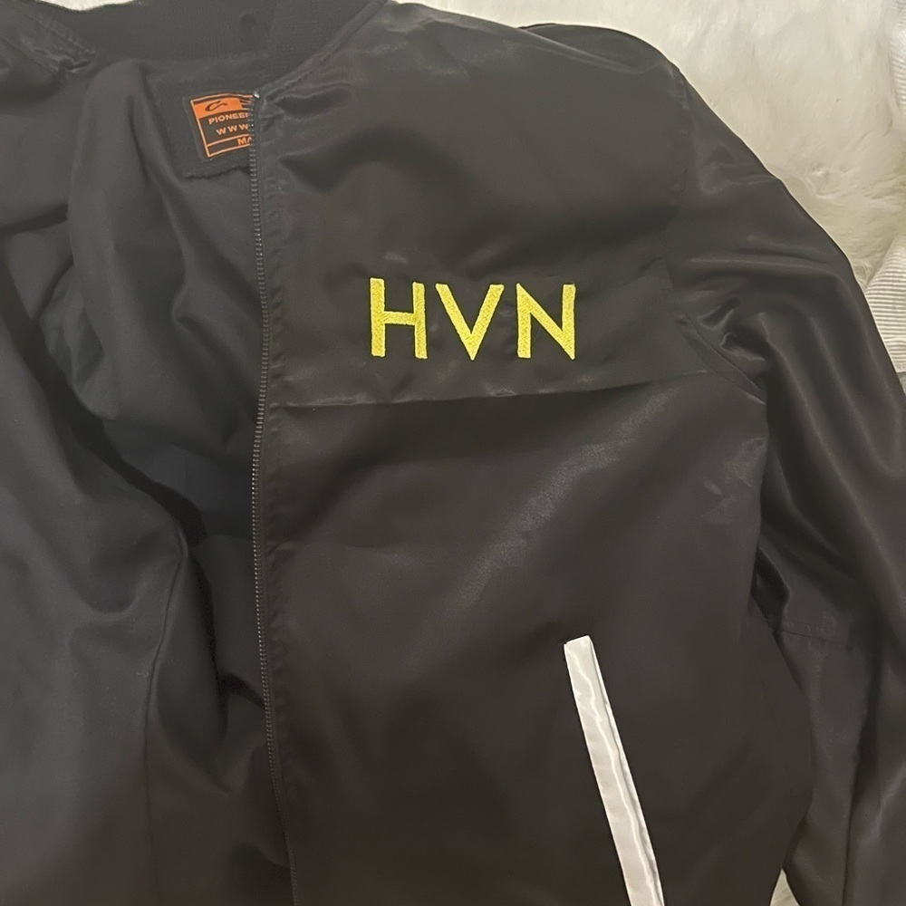 Custom Letterman Varsity Jacket Size Medium for any occasion-Black Satin - Picture 7 of 9